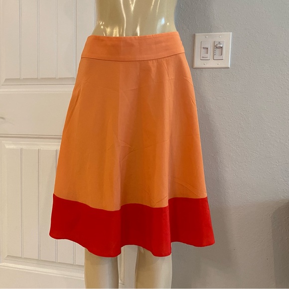 NWOT The Limited Midi Color Block A-line Skirt - Picture 3 of 9